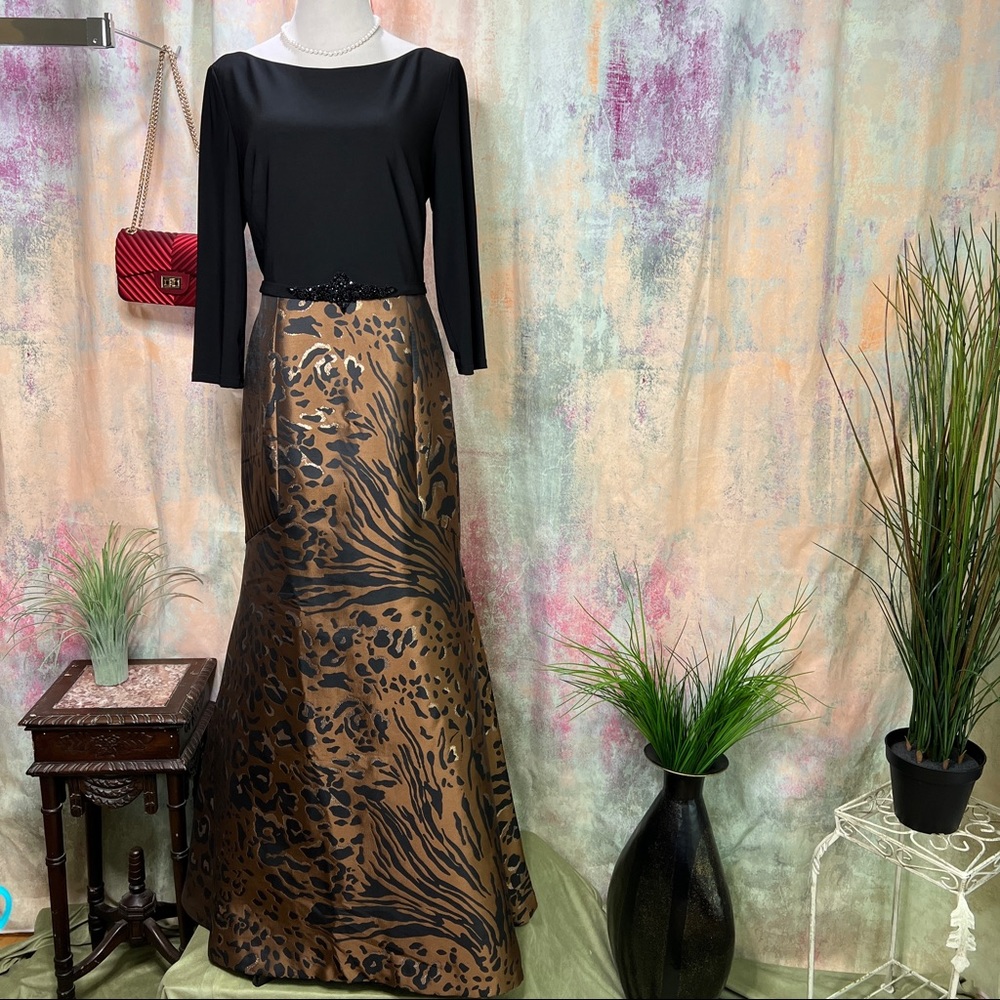 New 📌 Eliza J.  WILD OVER ANIMAL PRINT Stunning Ball Dress - Picture 5 of 16